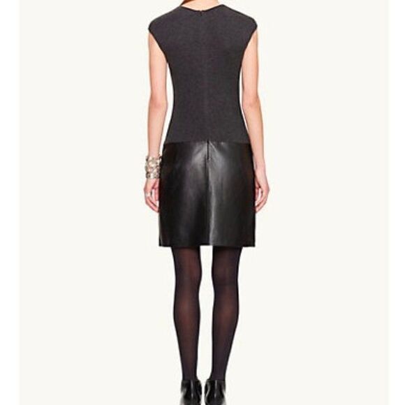 Ralph Lauren Cashmere Birdseye Lamb Leather Dress - Picture 8 of 16